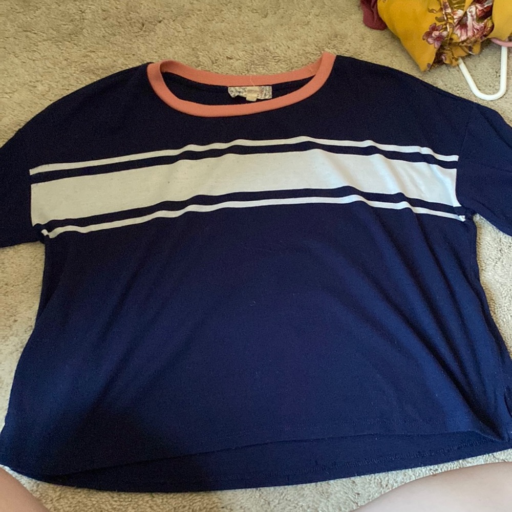 Pink Republic Blue crop top